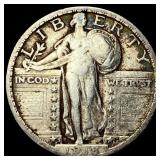 1918-S Silver Standing Liberty Quarter LIGHTLY CIR