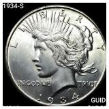 1934-S Silver Peace Dollar CHOICE BU