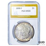 1898-S Morgan Silver Dollar PGA MS66
