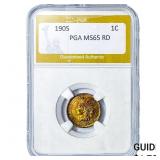 1905 Indian Head Cent PGA MS65 RD