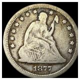 1877 Seated Liberty Quarter LIGHTLY CIRCULATED