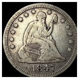 1847 Seated Liberty Quarter NEARLY UNCIRCULATED