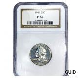 1942 Washington Silver Quarter NGC PF66