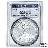 2018 Silver Eagle ANACS MS70