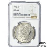 1902 Morgan Silver Dollar NGC MS64