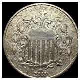 1868 Shield Nickel CHOICE AU