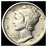 1917-S Silver Mercury Dime CLOSELY UNCIRCULATED