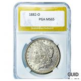 1882-O Morgan Silver Dollar PGA MS65