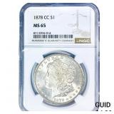 1878-CC Morgan Silver Dollar NGC MS65