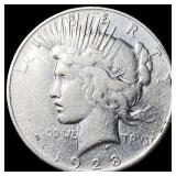 1928 Peace Silver Dollar LIGHTLY CIRCULATED