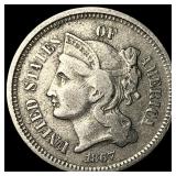 1867 Nickel Three-Cent Piece CLOSELY UNCIRCULATED