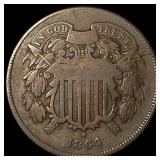 1864 Copper Two-Cent Piece LIGHTLY CIRCULATED