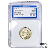 1942-S Jefferson Nickel IGS MS67 Wartime Design