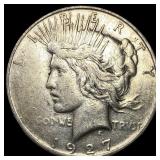 1927 Peace Silver Dollar NEARLY UNCIRCULATED