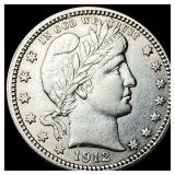 1912-S Silver Barber Quarter CHOICE BU