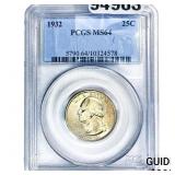 1932 Washington Silver Quarter PCGS MS64