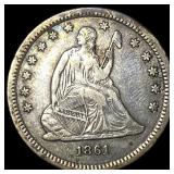 1861 Seated Liberty Quarter UNCIRCULATED