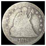 1876-CC Silver Quarter Dollar NICELY CIRCULATED