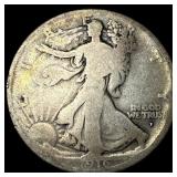 1916-D Silver Walking Liberty Half Dollar NICELY C