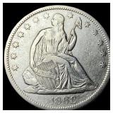 1868-S Silver Half Dollar CLOSELY UNCIRCULATED