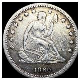 1860 Seated Liberty Quarter CLOSELY UNCIRCULATED