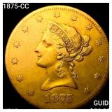 1875-CC $10 Gold Eagle NEARLY UNCIRCULATED