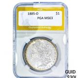 1885-O Morgan Silver Dollar PGA MS63