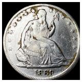 1869-S Silver Half Dollar CLOSELY UNCIRCULATED