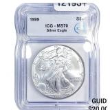 1999 Silver Eagle ICG MS70