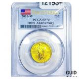 2016-W 1/4oz Gold Standing Liberty 25C 100th Ann.