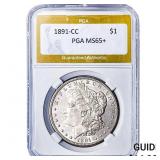 1891-CC Morgan Silver Dollar PGA MS65+