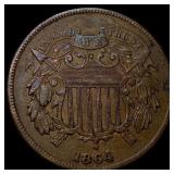 1864 Bronze Two-Cent Piece LIGHTLY CIRCULATED