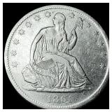 1861-S Silver Seated Liberty Half Dollar  CLOSELY