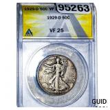 1929-D Walking Liberty Half Dollar ANACS CF25