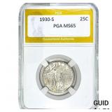 1930-S Standing Liberty Quarter PGA MS65
