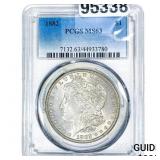 1882 Morgan Silver Dollar PCGS MS63
