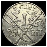 1905 Danish West Indies Nickel 5 Cents