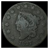 1827 Coronet Head Large Cent NICELY  CIRCULATED