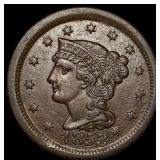 1853 Braided Hair Large Cent CLOSELY  UNCIRCULATE