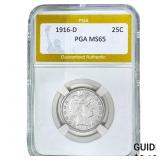 1916-D Barber Quarter PGA MS65