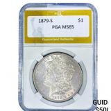 1879-S Morgan Silver Dollar PGA MS65