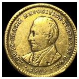 1905 Gold $1 Lewis and Clark Exposition  NICELY C