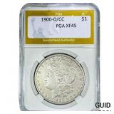 1900-O/CC Morgan Silver Dollar PGA XF45