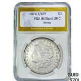 1878 7/8TF Morgan Silver Dollar PGA BU Strong