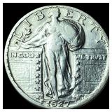 1927-S Silver Standing Liberty Quarter NEARLY  UN