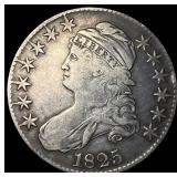 1825 Capped Bust Half Dollar LIGHTLY  CIRCULATED