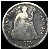 1872 Seated Liberty Half Dime NICELY  CIRCULATED