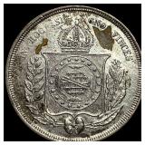 1865 Brazil Silver 500 Reis