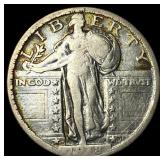 1918-D Silver Standing Liberty Quarter  LIGHTLY C
