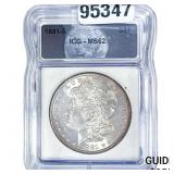 1881-S Morgan Silver Dollar ICG MS62